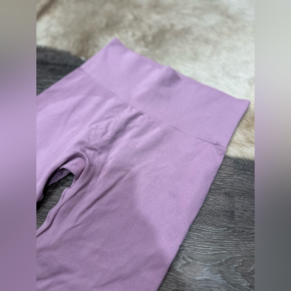 NWOT SET Active Sculptflex High Rise Seamless Purple Pink Leggings Size M/L Gym - Picture 3 of 5